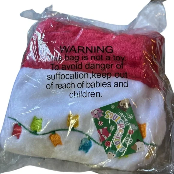 NWT Squishmallows Holiday Stocking – Calico Cat w/ Christmas Tree Glasses - Picture 5 of 5